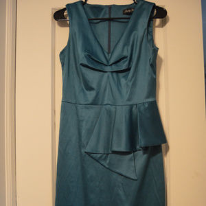 Women's teal peplum dress